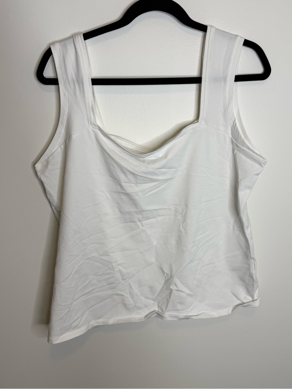 Everlane White Square-Neck Tank with Wide Straps